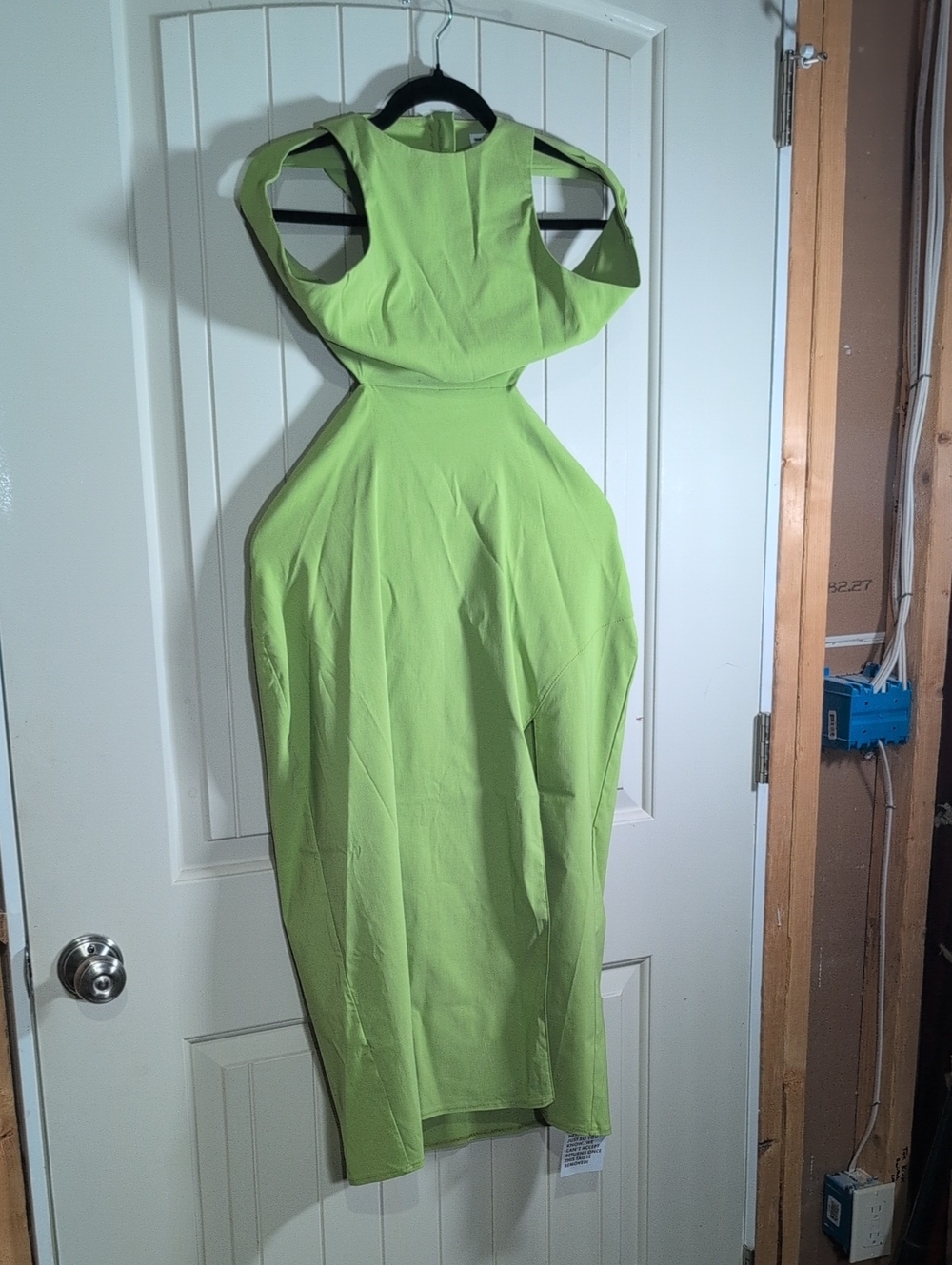 ASOS Lime Green Cutout Midi Dress NWOT tags Sz 14